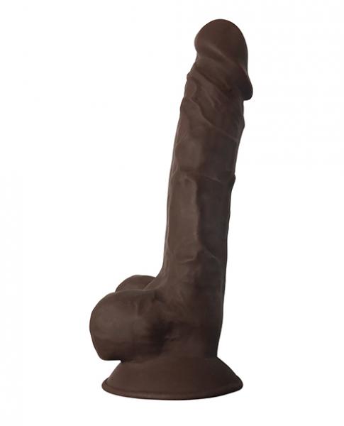 Fleshstixxx 7 inches Silicone Dildo with Balls Brown