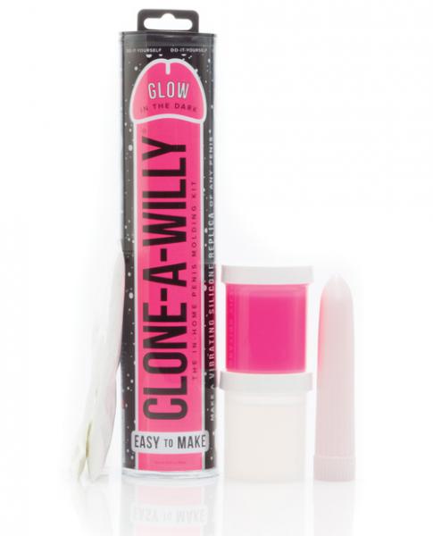 Clone A Willy Vibrating Hot Pink Glow In The Dark