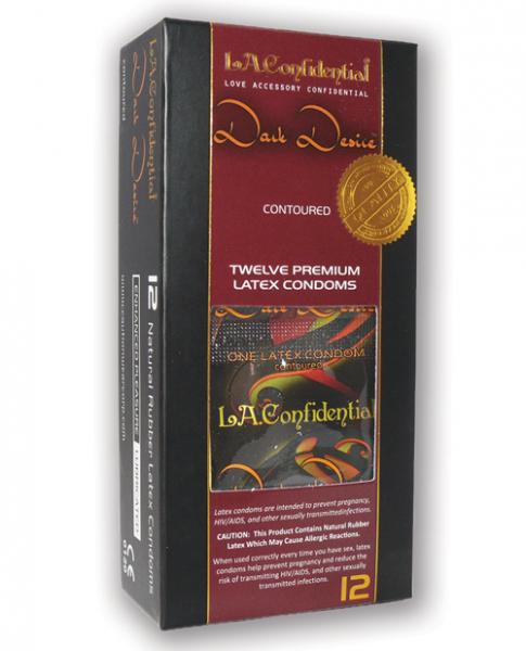 L.A. Confidential Dark Desire Contoured Condoms 12 Pack