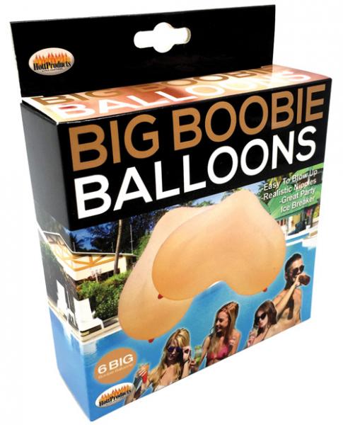 Big Boobie Balloons 6 Pack Beige