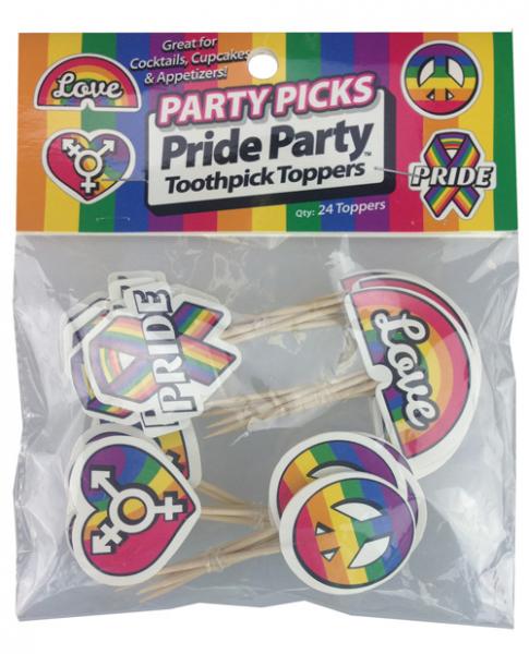 Pride Party Picks 24 Toothpick Toppers