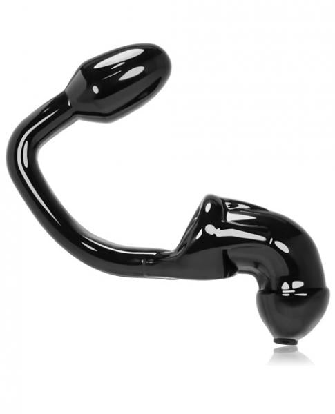 Oxballs Tailpipe Chastity Cocklock & Asslock Butt Plug Black