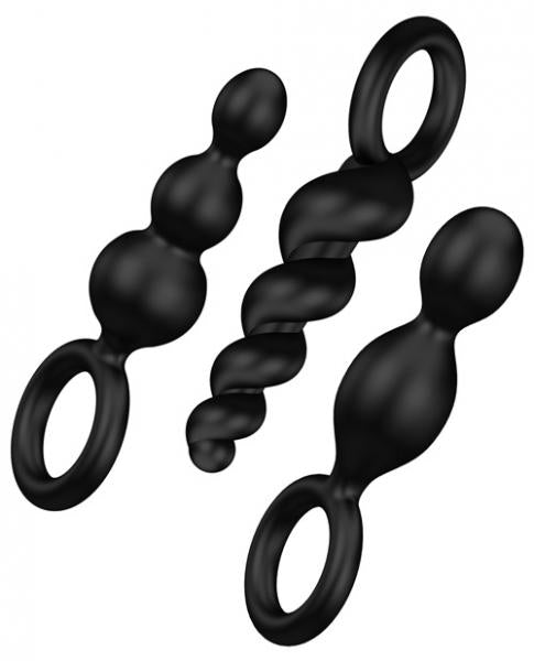 Satisfyer Plug Set Black Set Of 3 Butt Plugs