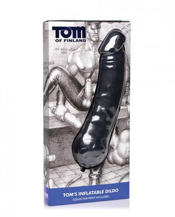 Toms Inflatable Silicone Dildo - Black