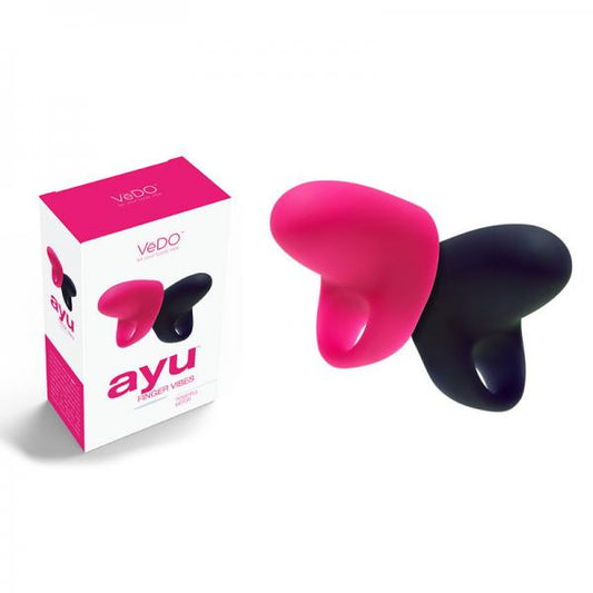 Vedo Ayu Mini Finger Vibe Pair - Black & Foxy Pink