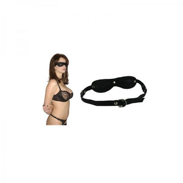 Masters Blacked Out Padded Leather Blindfold