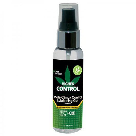 Higher Control Climax Control Gel With Hemp Seed Oil 2 Oz Bottle