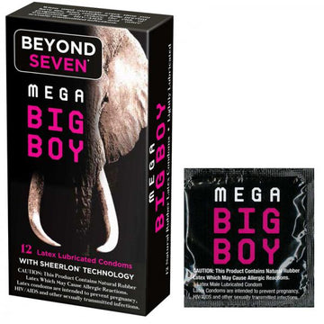 Beyond Seven Mega Big Boy Condoms 12 Pack