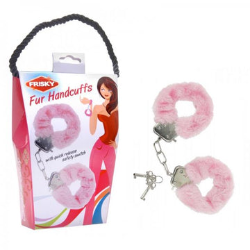 Frisky Caught In Candy Pink Furry Cuffs