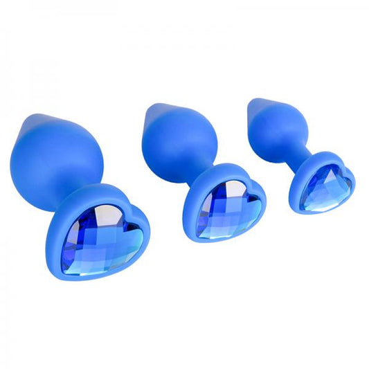 My Heart Will Go On Plug Set 3 Blue Butt Plugs