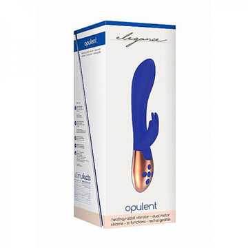 Elegance Opulent Heating Rabbit Vibrator - Blue