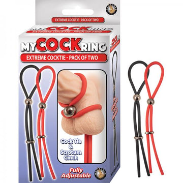 My Cockring Extreme Cocktie-pack Of Two Black&amp;red