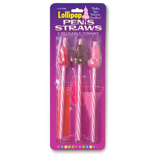 Lollipop Candy Penis Straws 3 Package