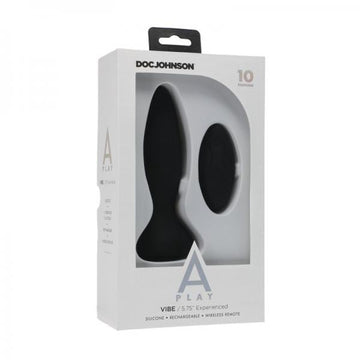 A-play Vibe Experienced Rechargeable Silicone Anal Plug With Remote Black