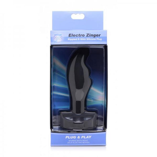 Electro Zinger Rippled E-stim Silicone Plug