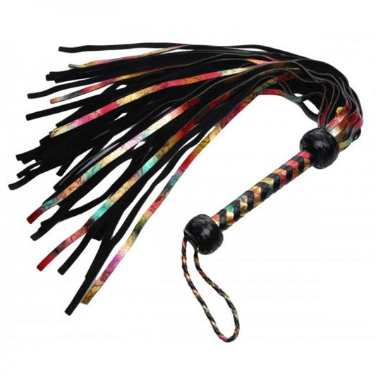 Rainbow Lambskin Leather Flogger