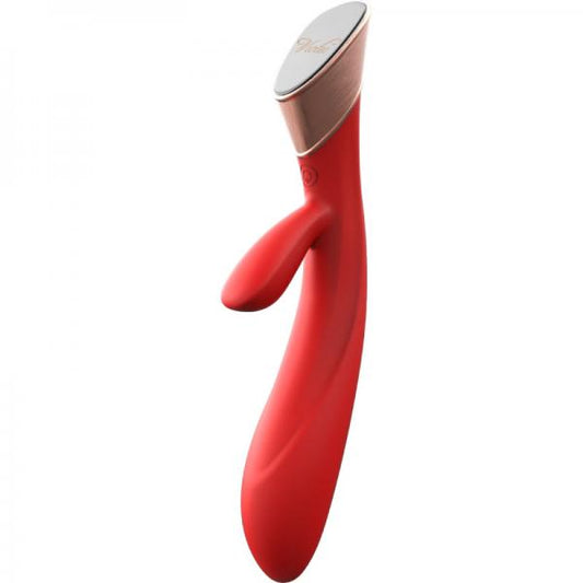 Blossom Touch Panel Rabbit Vibrator In Red