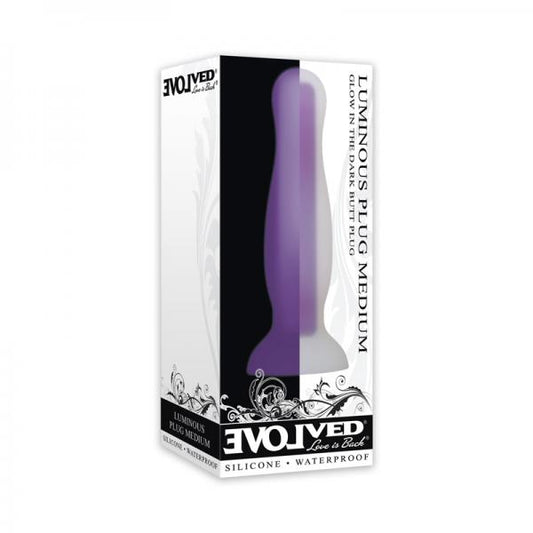 Evolved Luminous Silicone Plug Medium Purple