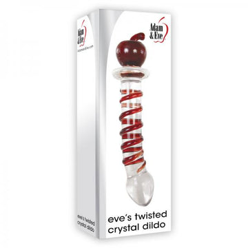 A&amp;e Eve&#039;s Twisted Crystal Glass Dildo Red