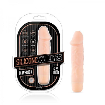 Silicone Willy&#039;s Maverick 6.25&quot; Vibrating Dildo Vanilla