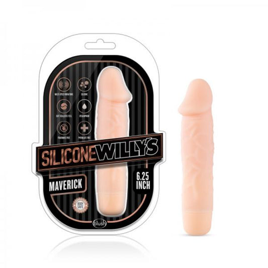 Silicone Willy's Maverick 6.25" Vibrating Dildo Vanilla