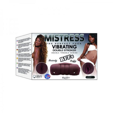 Mistress Double Vibrating Stroker Brandy And Buffy Chocolate