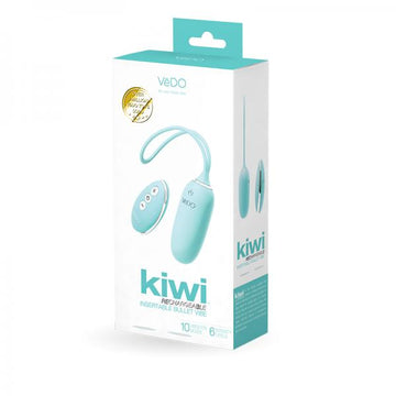 Vedo Kiwi Rechargeable Insertable Tease Me Turquise Bullet