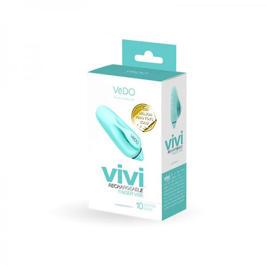 Vedo Vivi Rechargeable Finger Vibe Tease Me Turquoise