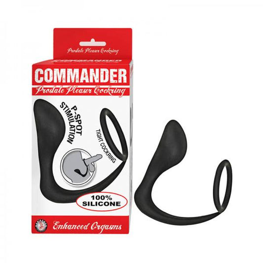 Commander Prostate Pleaser Cockring Black