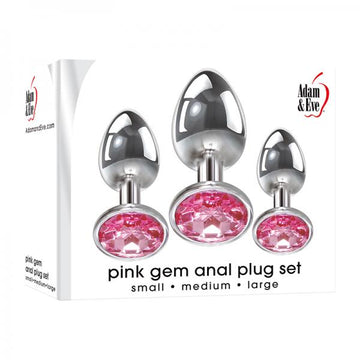 A&amp;e Pink Gem Anal Plug Set