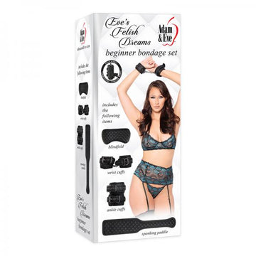 A&amp;e Eve&#039;s Fetish Dreams Beginner Bondage Set - Black