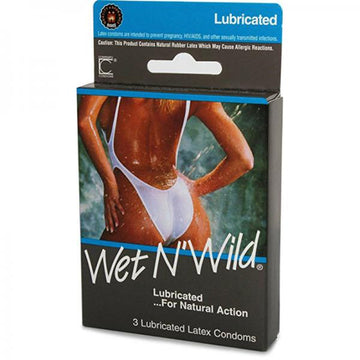 Contempo Wet &amp; Wild Lubricated Condom 3 Pack