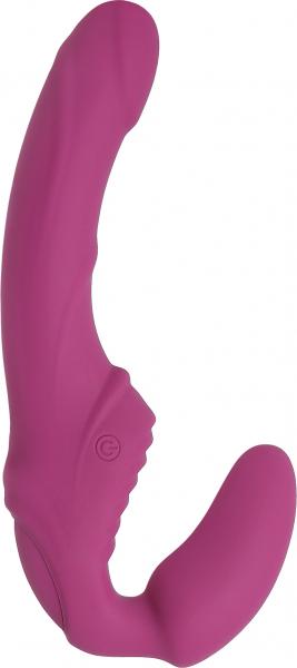 Eve's Vibrating Strapless Strap On Pink