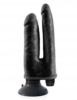 King Cock Double Penetrator Black Double Vibrating