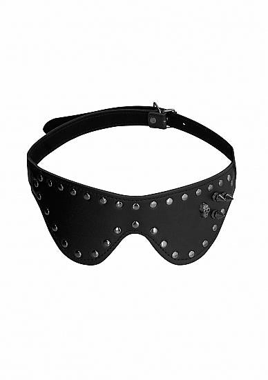 Ouch! Skulls & Bones Eye Mask With Skulls and Spikes Black